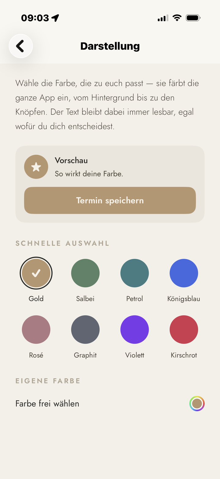 TidTil Farbauswahl